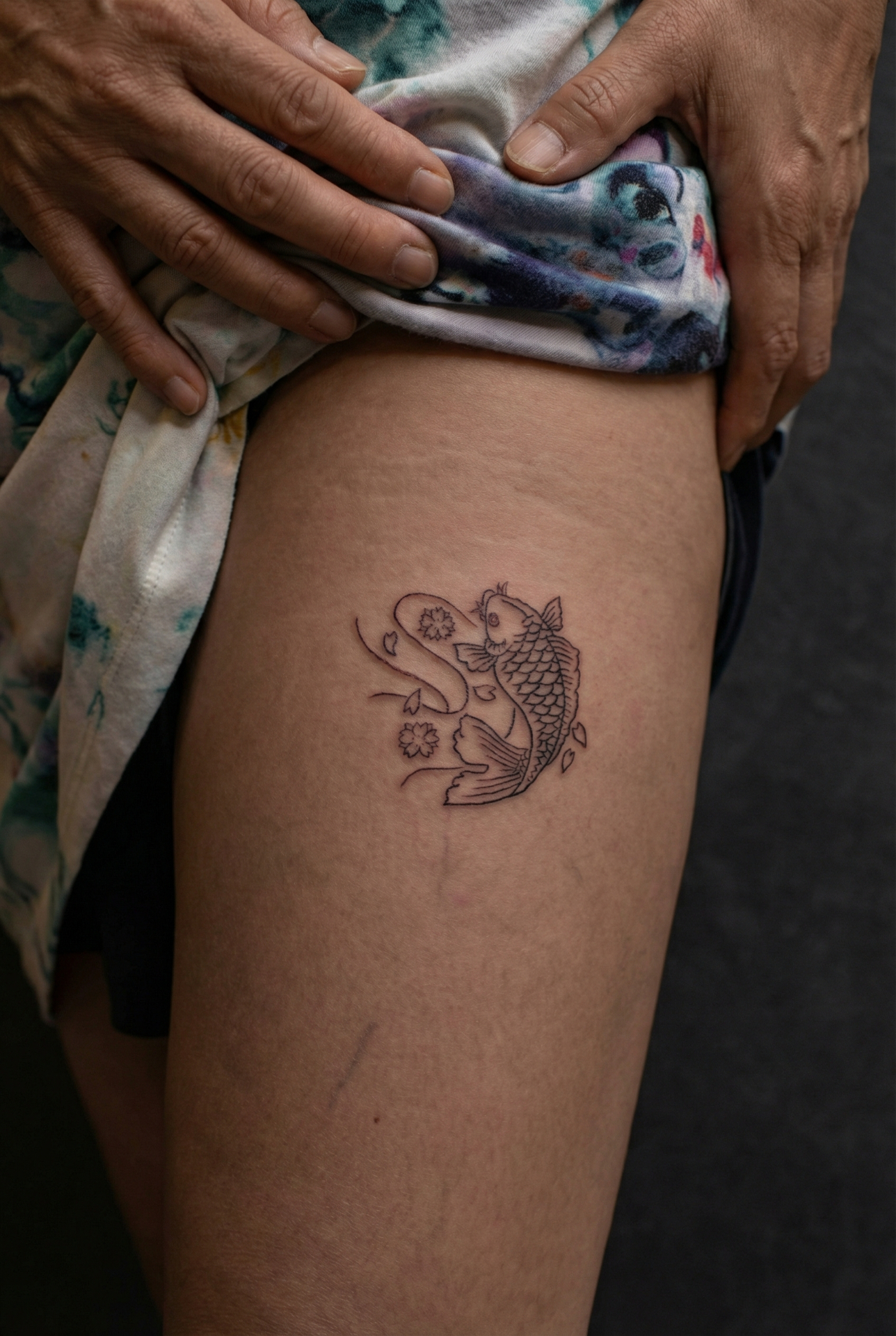 Japanese motif tattoo example for visitors in Tokyo