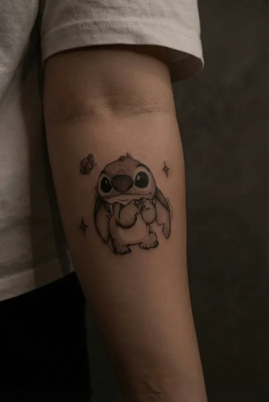 Anime character tattoo by Evis Ink Tokyo near Akihabara