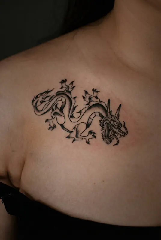 Black and gray tattoo with smooth grayscale shading by Evis Ink Tokyo